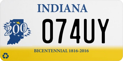 IN license plate 074UY