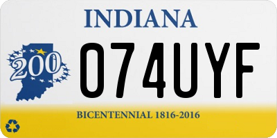 IN license plate 074UYF