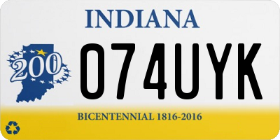 IN license plate 074UYK