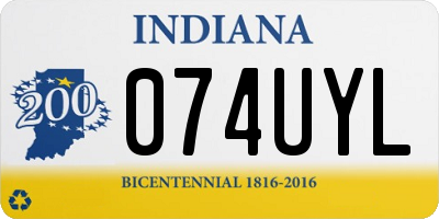 IN license plate 074UYL