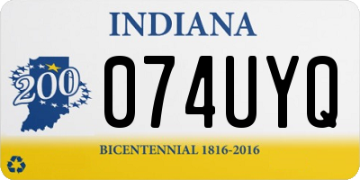 IN license plate 074UYQ