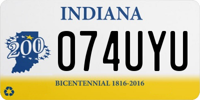IN license plate 074UYU