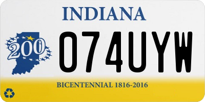 IN license plate 074UYW