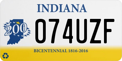 IN license plate 074UZF