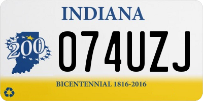 IN license plate 074UZJ