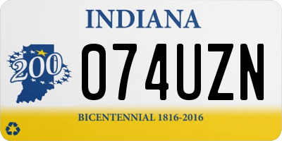 IN license plate 074UZN