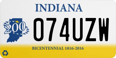 IN license plate 074UZW
