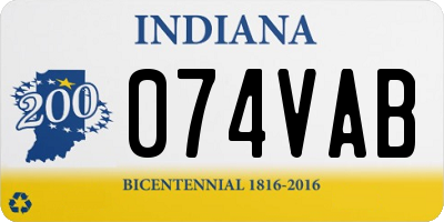 IN license plate 074VAB