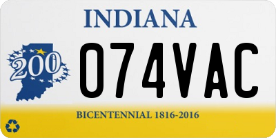IN license plate 074VAC
