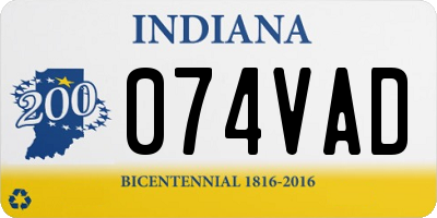 IN license plate 074VAD