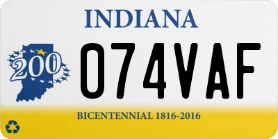 IN license plate 074VAF