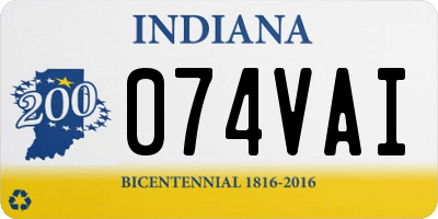 IN license plate 074VAI