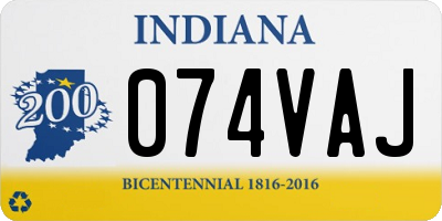 IN license plate 074VAJ