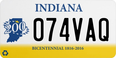 IN license plate 074VAQ
