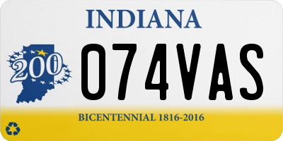 IN license plate 074VAS