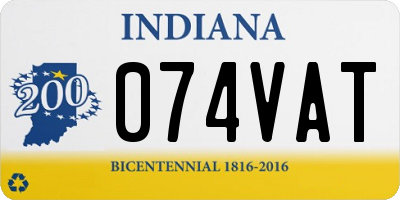 IN license plate 074VAT