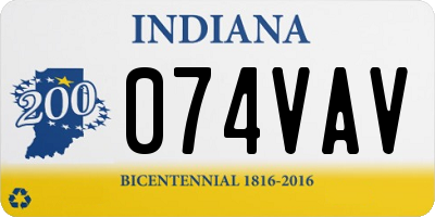 IN license plate 074VAV