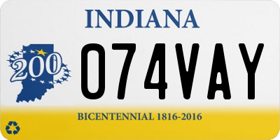 IN license plate 074VAY