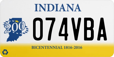 IN license plate 074VBA