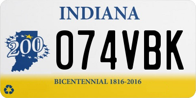 IN license plate 074VBK