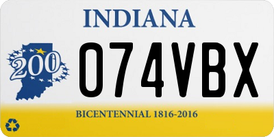 IN license plate 074VBX