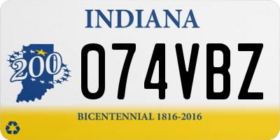 IN license plate 074VBZ