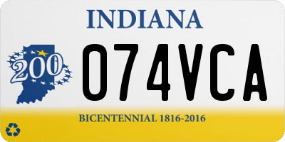 IN license plate 074VCA
