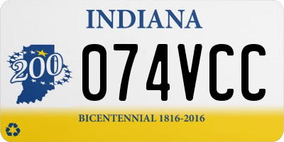 IN license plate 074VCC
