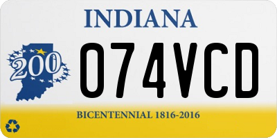 IN license plate 074VCD