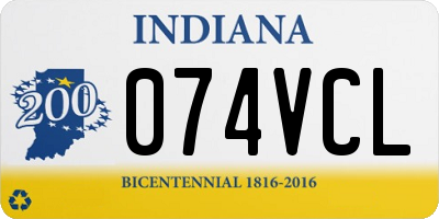 IN license plate 074VCL
