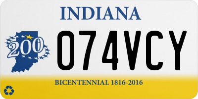 IN license plate 074VCY