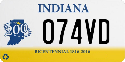 IN license plate 074VD