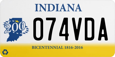 IN license plate 074VDA