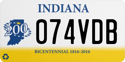 IN license plate 074VDB
