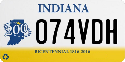 IN license plate 074VDH