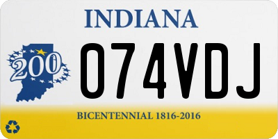 IN license plate 074VDJ