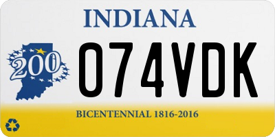 IN license plate 074VDK