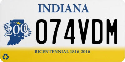 IN license plate 074VDM