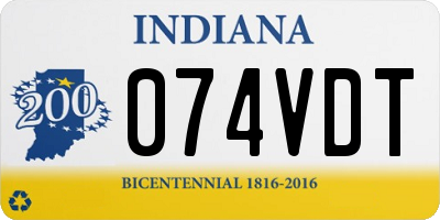 IN license plate 074VDT