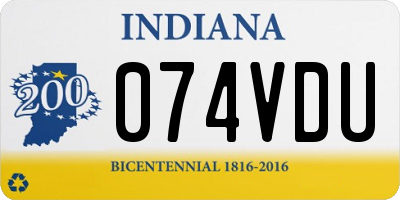 IN license plate 074VDU