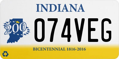 IN license plate 074VEG