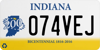 IN license plate 074VEJ