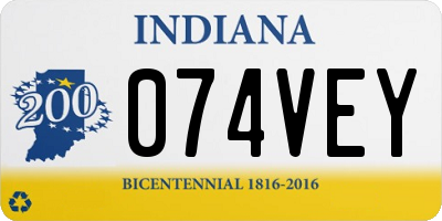 IN license plate 074VEY