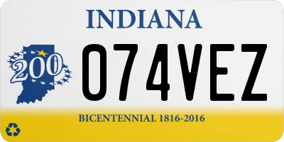 IN license plate 074VEZ