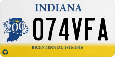 IN license plate 074VFA