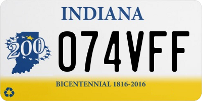 IN license plate 074VFF