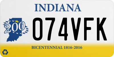 IN license plate 074VFK