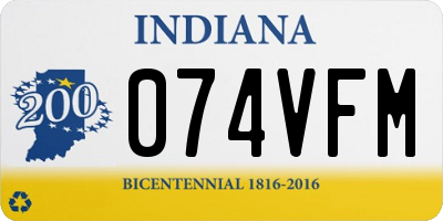 IN license plate 074VFM