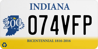 IN license plate 074VFP