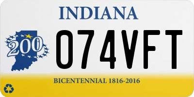 IN license plate 074VFT